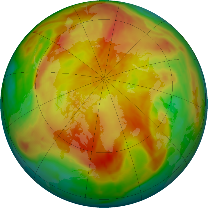 Arctic ozone map for 18 April 2013